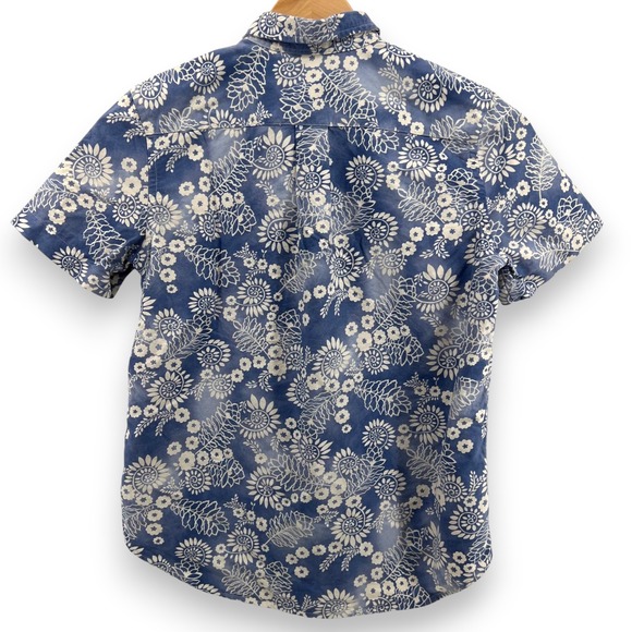 Polo Ralph Lauren Boys Short Sleeve Button Down Shirt Blue Floral Print L 14/16 - Picture 3 of 6